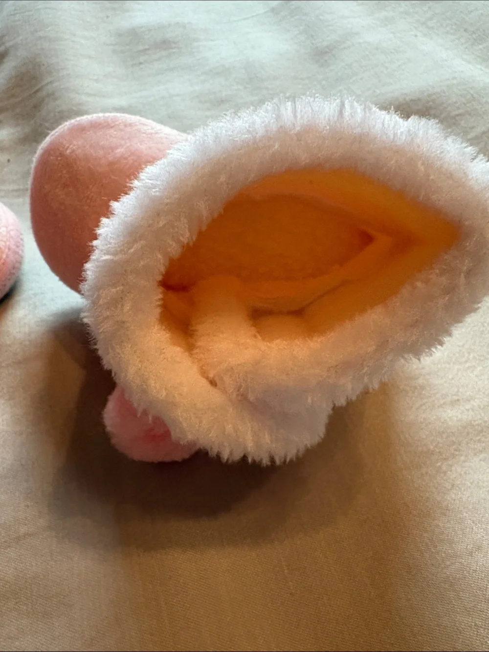Baby Pink Fuzzy Pom Pom Booties - Infant Walker Shoes - Size 2.5